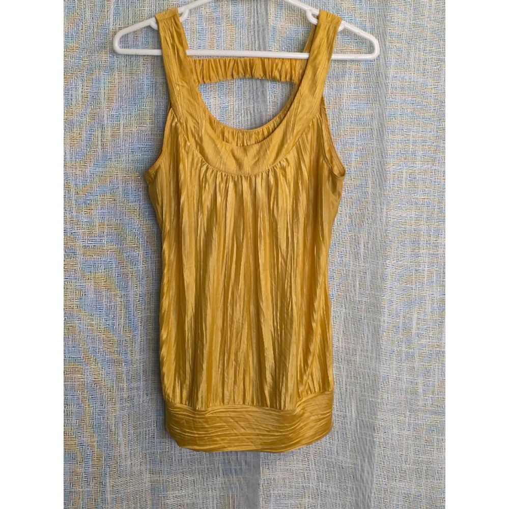 Women's A. Byer Gold Sleeveless‎ Top Size L